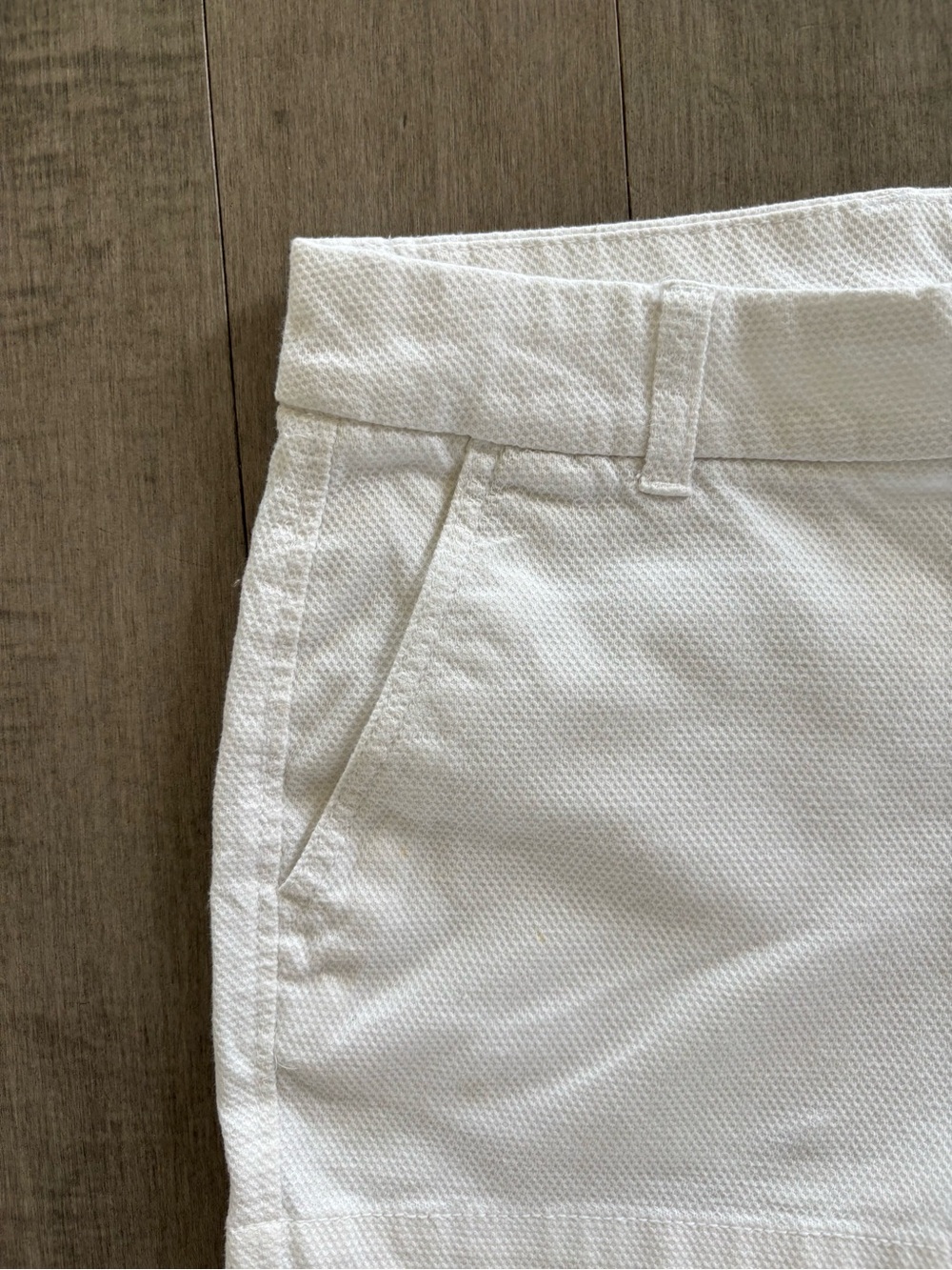GAP High-Waist White Tailored Linen-Blend Shorts - Picture 7 of 11